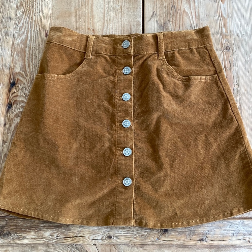 Brandy Melville, brown, corduroy skirt